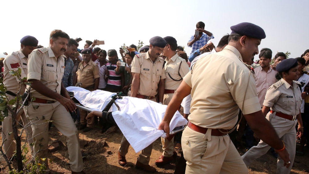 Killed prisoners were suspected of being members of the outlawed Students Islamic Movement of India (SIMI)[Sanjev Gupta/EPA]