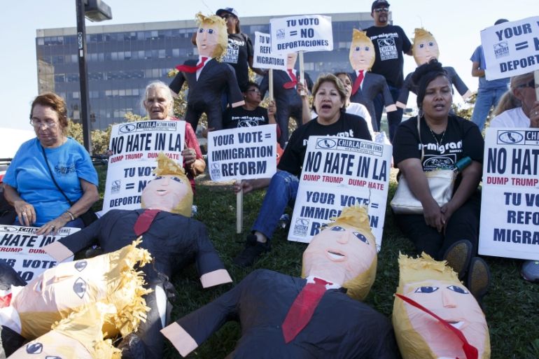 Donald Trump protest in Norwalk, California