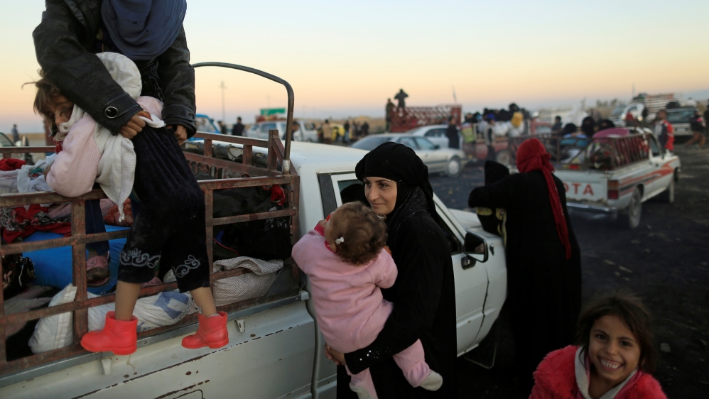 Nearly 34,000 people have been displaced by the offensive to push ISIL out of Mosul [Reuters]