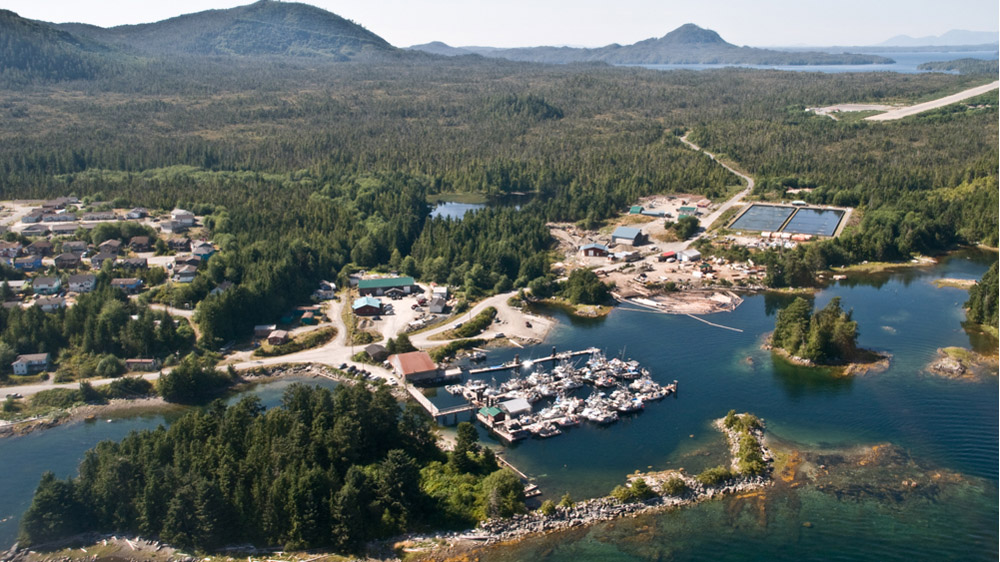 The Heiltsuk First Nation community of Bella Bella, British Columbia, where an American tugboat and oil barge crashed into a reef in nearby Seaforth Channel [John Zada/Al Jazeera]