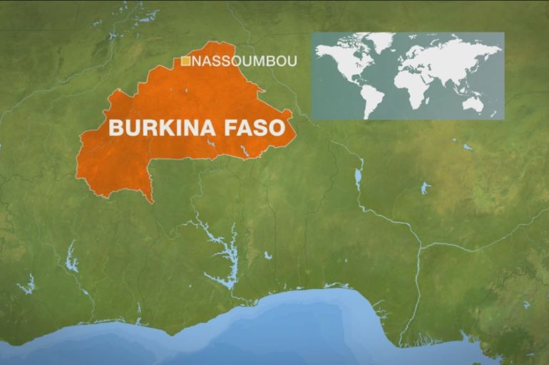Burkina Faso map showing Nassoumbou