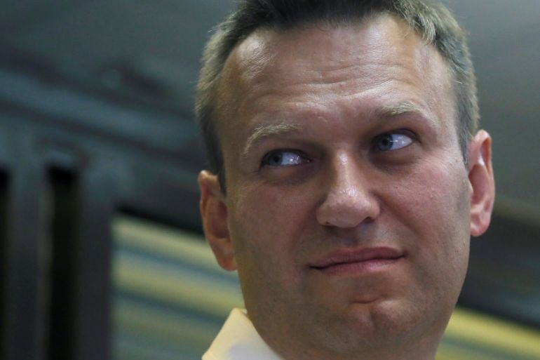 Russian anti-corruption campaigner and opposition figure Navalny attends court hearing in Moscow