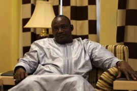 Gambia''s president-elect Adama Barrow is seen during an exclusive interview with Reuters in Banjul