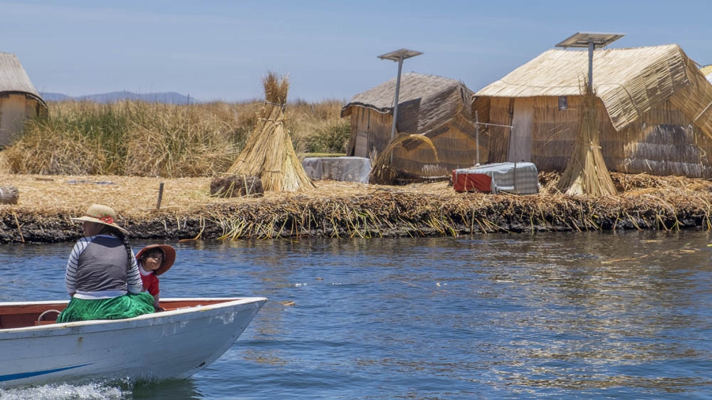 The floating reed islands in Lake Titicaca, which is the largest lake in South America [Eline van Nes/Al Jazeera]