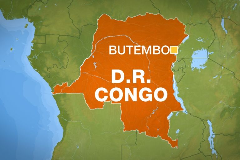 DR Congo map Butembo