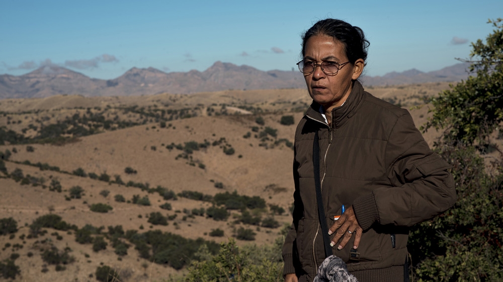 Lilian Morales, from El Salvador, travels to Sonora desert, searching for clues about the disappearance of her sister. They last she spoke just before her crossing of the Sasabe/Arizona desert Sonora. While in Nogales, Colibri, a forensic organisation, working to identify 900 bodies found in the desert, collected DNA from Lilian to search in their database [Encarni Pindado/Al Jazeera]
