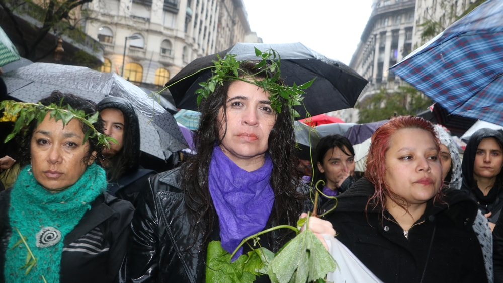 Protesters walked through the streets of Buenos Aires for a march on October 19 protesting against the fatal gang-rape of Lucia Perez [Photo courtesy of Colectivo Ojo Dentado]