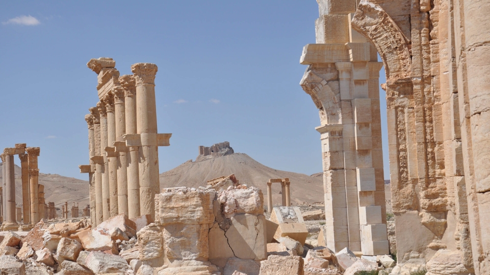The historic site was partly destroyed by ISIL during its occupation of the city earlier this year [EPA]
