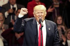 Donald Trump holds "USA Thank You Tour 2016" rally in Cincinnati, Ohio.
