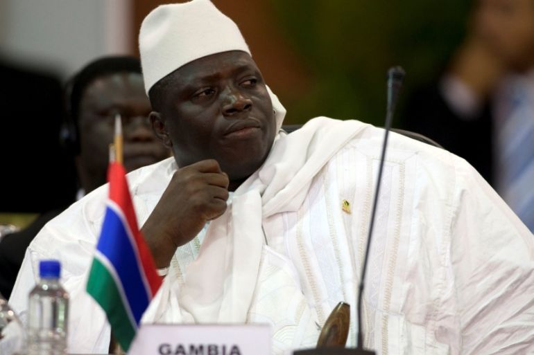 File photo of Gambia''s President Jammeh in Margarita Island