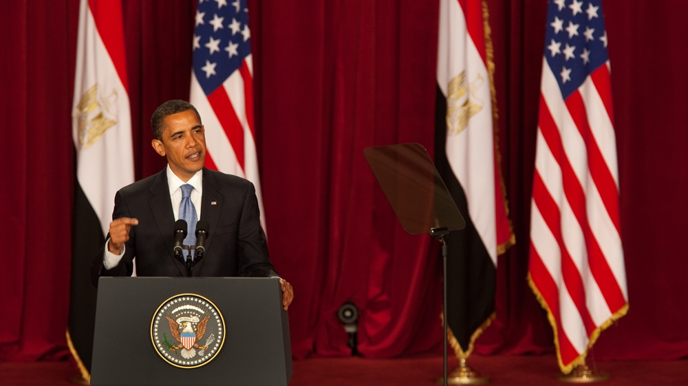 US president Barack Obama makes his key Middle East speech at Cairo University on June 4, 2009, in Cairo, Egypt [Getty Images]