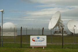 File photograph of satellite dishes at GCHQ''s outpost at Bude,