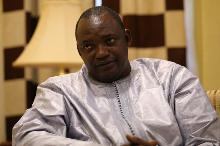 Gambian president-elect Adama Barrow is seen during an exclusive interview with Reuters in Banjul