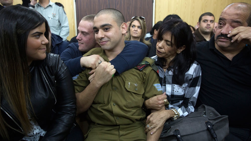 Elor Azaria maintained his innocence throughout the trial [AFP]