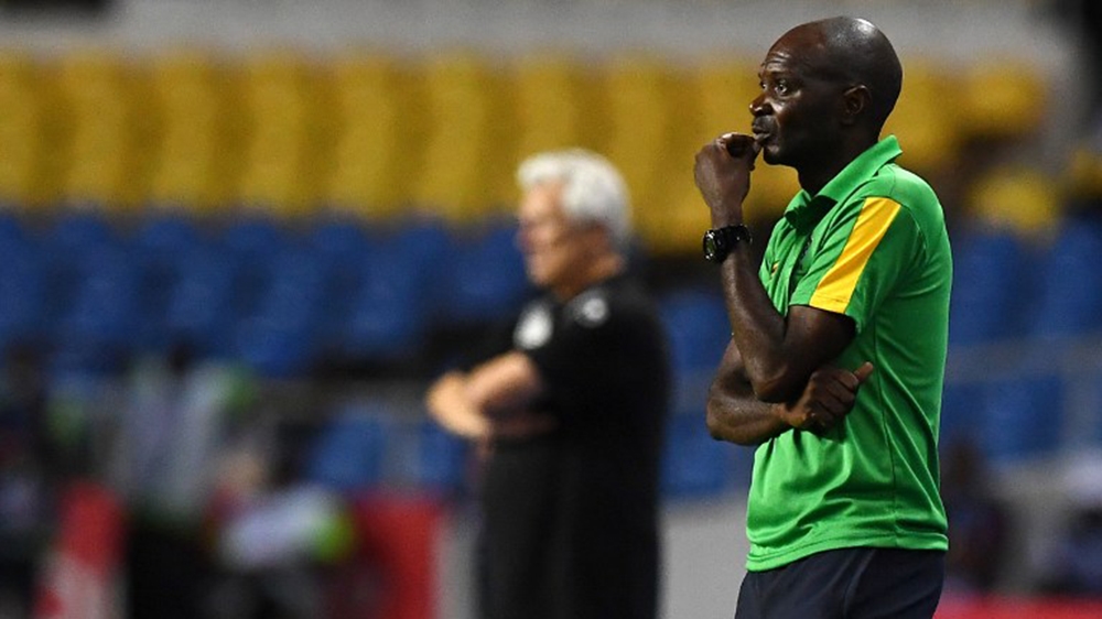 Zimbabwe's coach Callisto Pasuwa seemed helpless in front of a poor show by his players [Gabriel Bouys/AFP]