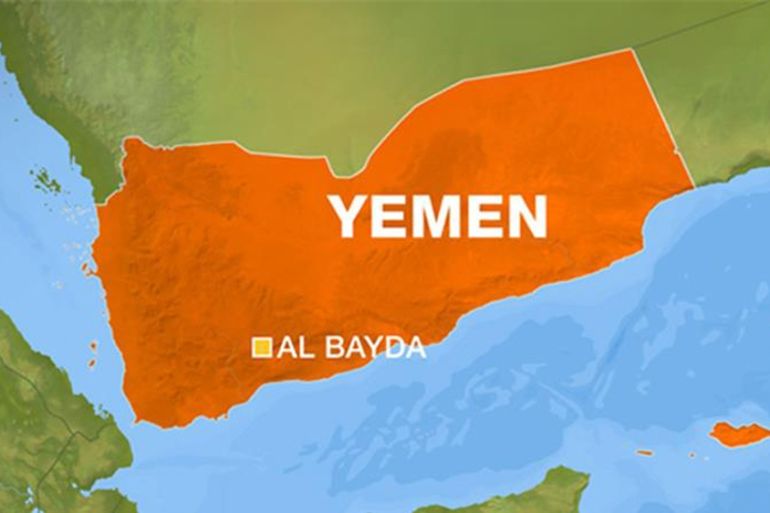 Map of al-Bayda in Yemen