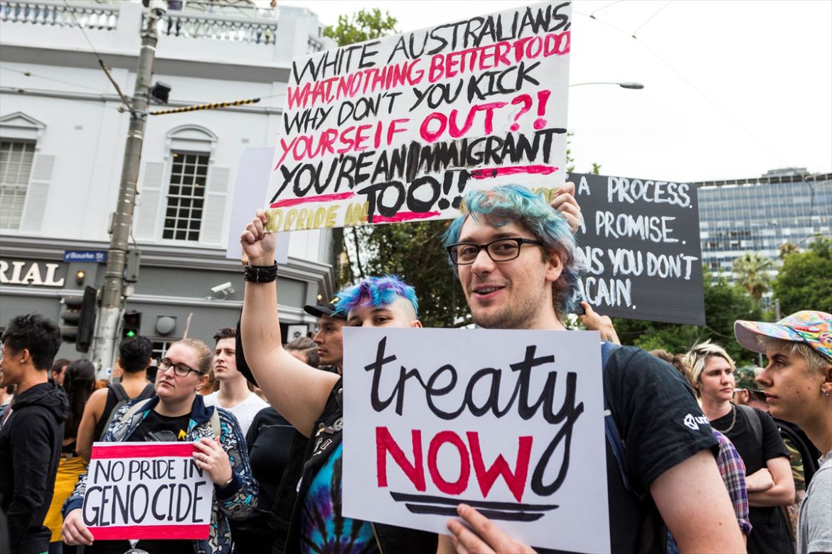 MELBOURNE, AUSTRALIA, "Australia Day" Protests