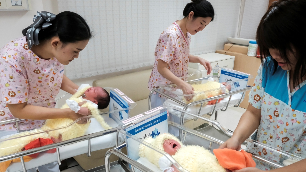 There was a significant rise in births seen in Chinese hospitals in 2016, with 17.86 million recorded [Athit Perawongmetha/Reuters]