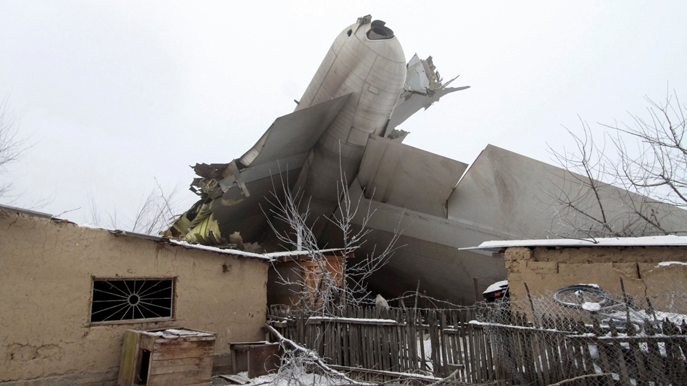 The plane crashed into the village of Dacha-Suu near Manas airport Vladimir Pirogov/Reuters]