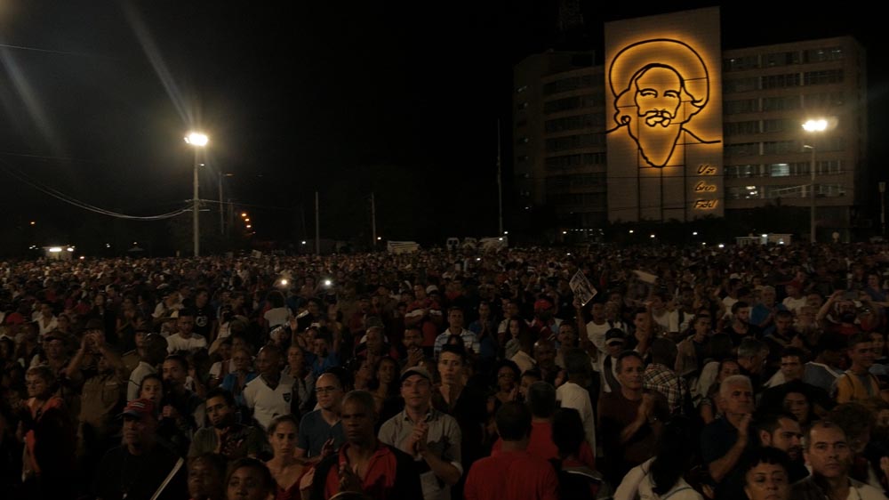 Thousands arrived at Plaza de la Revolucion in Havana, to mourn Fidel Castro's death [Tom Wills/Al Jazeera]