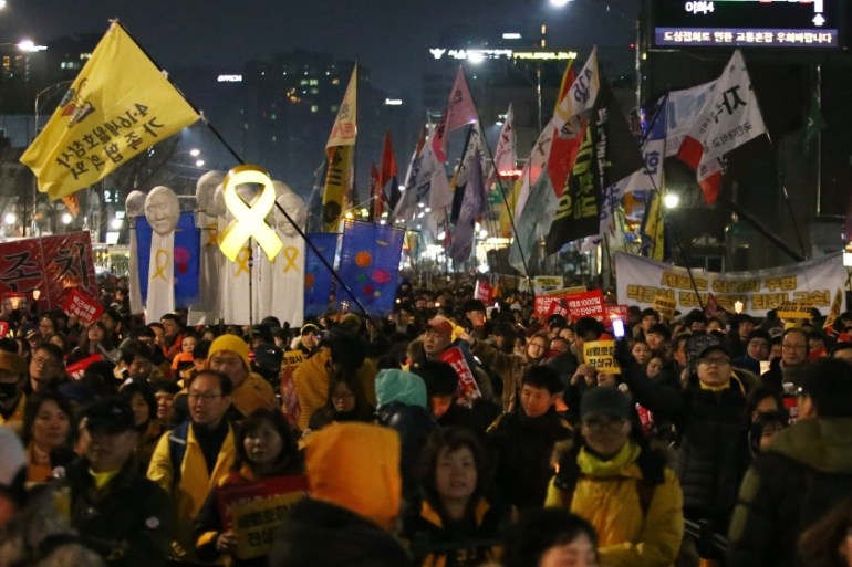 South Korean protest against President Park Geun-Hye in Seoul