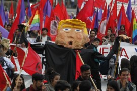 Protests in Mexico against Donald Trump