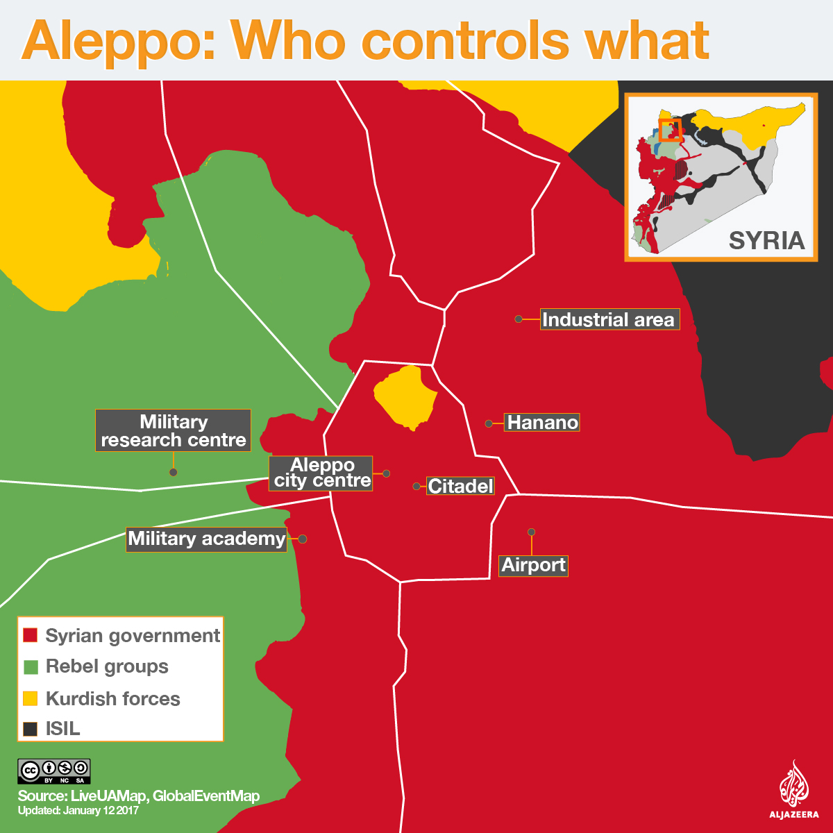 aleppo war map who controls what