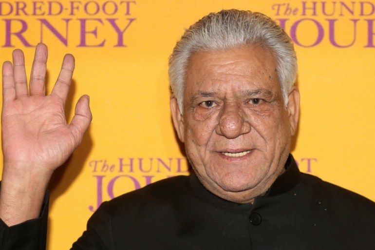 FILE PHOTO - Actor Om Puri arrives for the British gala screening of "The Hundred-Foot Journey" at the Curzon Mayfair in London