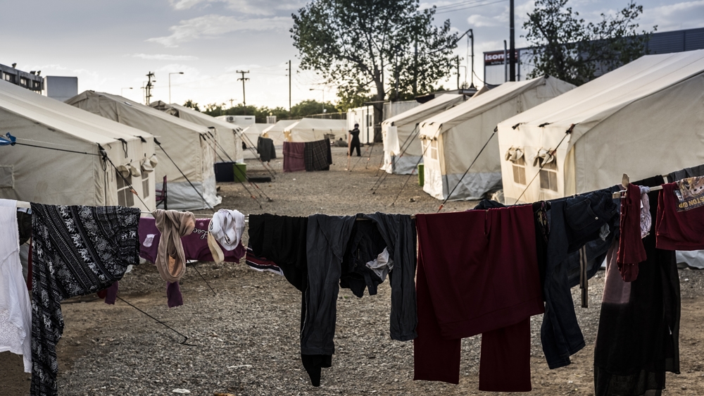 A view of the camp in Oinofyta, a small town on the outskirts of Athens, October 2016 [Fahrinisa Oswald/Al Jazeera]