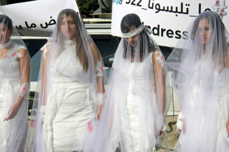 Protest against Rape law in Lebanon