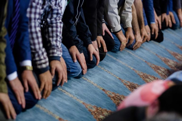Muslims gather for Ramadan in Mevlana Mosque