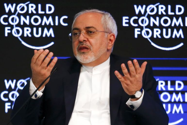 Javad Zarif, Minister of Foreign Affairs of the Islamic Republic of Iran attends the WEF in Davos