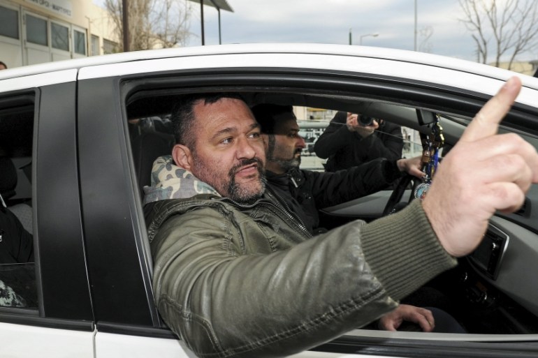 Greece''s far-right Golden Dawn party lawmaker Lagos leaves the Koridallos prison in Athens