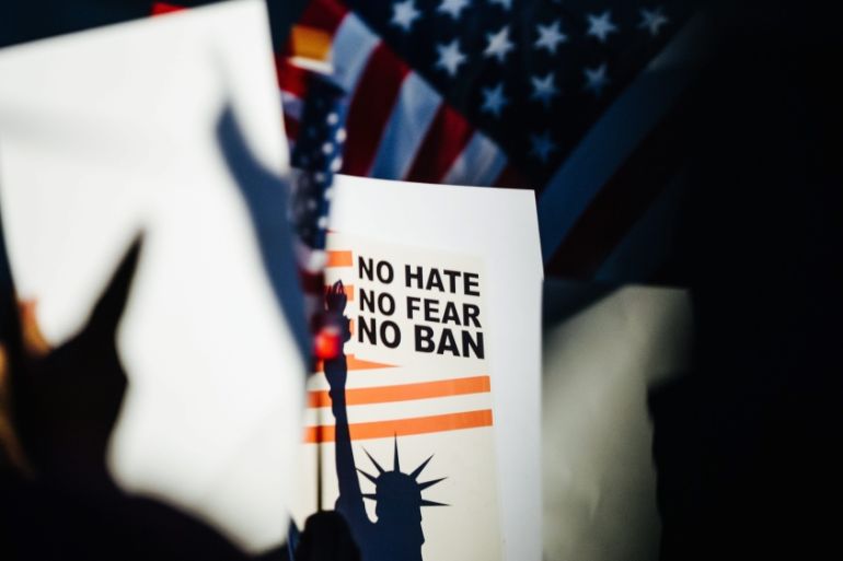 Protest against Trump''s Muslim Ban in New York