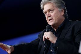 White House Chief Strategist Stephen Bannon speaks at the Conservative Political Action Conference (CPAC) in National Harbor, Maryland