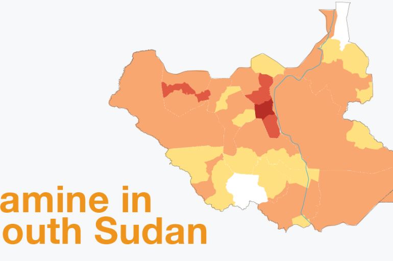 map South sudan famine map outside image