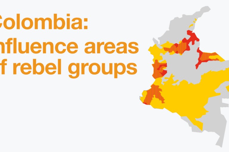 Colombia: FARC and ELN areas of influence - Infographic News - Al Jazeera
