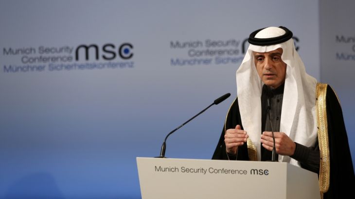 Saudi Arabia''s Foreign Minister Adel al-Jubeir delivers his speech during the 53rd Munich Security Conference in Munich