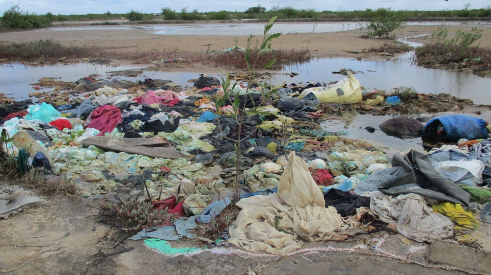 Clothing waste in the Casamance mangroves [Photo courtesy of Oceanium]