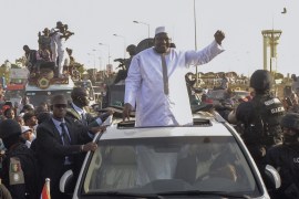 President of Gambia Adama Barrow returns to Banjul