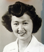 A photo of Aiko Nishi (married name: Aiko Nishi Uwate) taken just before internment [Photo courtesy of Ashlyn Nelson]