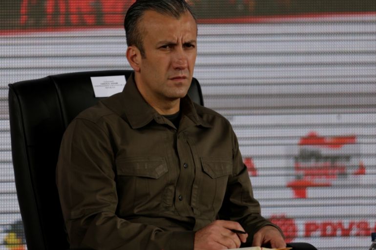 Venezuela''s Vice President Tareck El Aissami attends the swearing-in ceremony of the new board of directors of Venezuelan state oil company PDVSA in Caracas