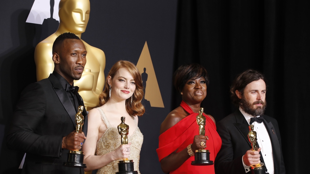 A record six black actors were nominated this year in different categories [EPA]