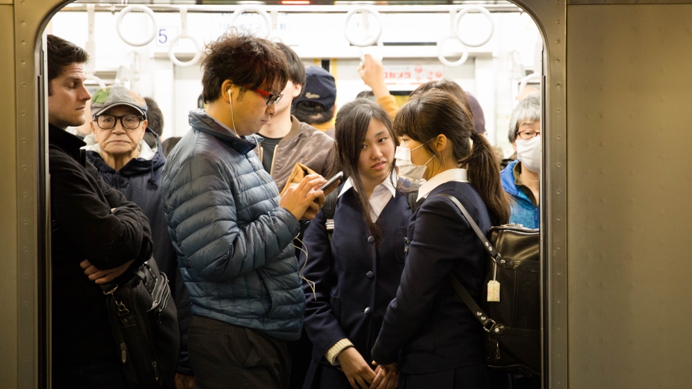 Groping is often normalised as something that happens on the crowded city subway lines, according to Tamaka Ogawa [Shiori Ito/Al Jazeera]