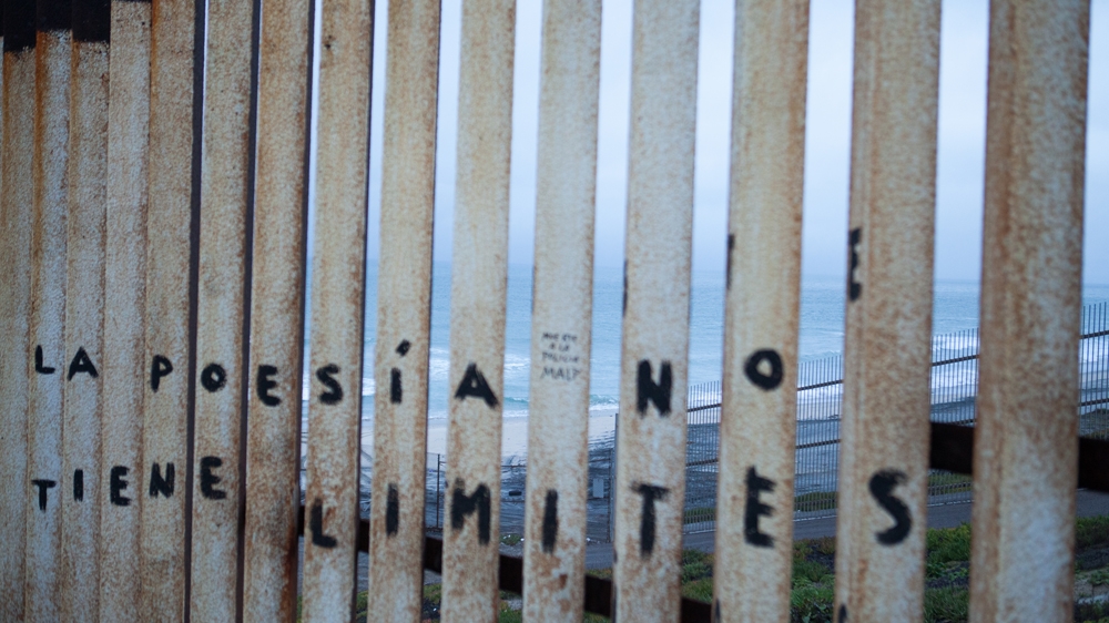 The double US-Mexico wall as seen from Playas de Tijuana in Mexico [Jessica Chou/Al Jazeera] 