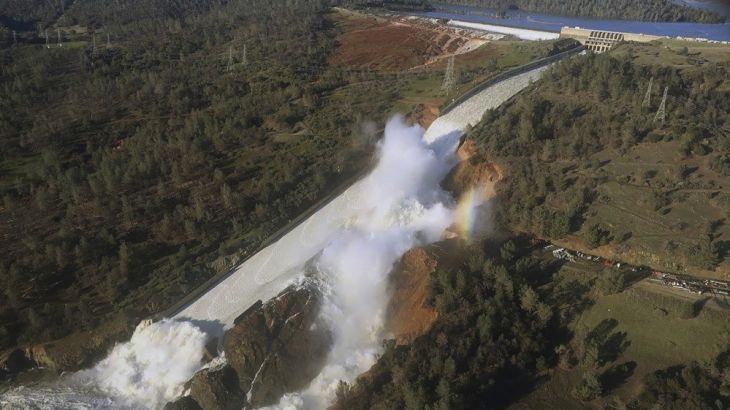 Oroville dam in Northern California