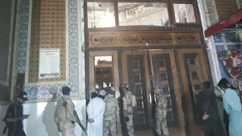 Police cordoned off the shrine following the attack [Wali Muhammed/Al Jazeera]