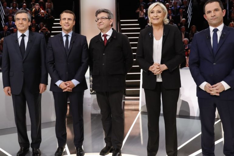 TF1 television debate of French presidential candidates