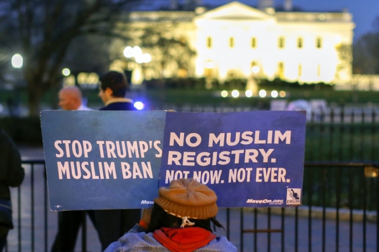 Protest against revised travel ban in front of the White House