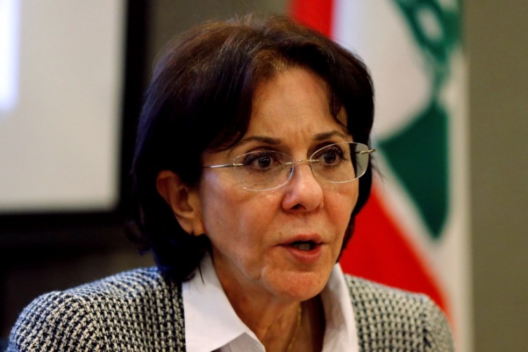 U.N. Under-Secretary General and ESCWA Executive Secretary Rima Khalaf speaks during a news conference in Beirut